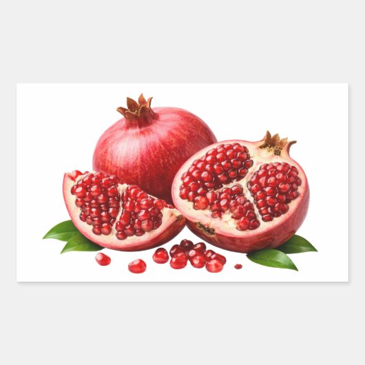 Verse Granaatappel Met Sappige Pitten Sticker (Voorkant)