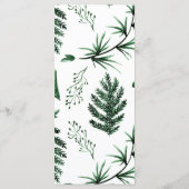 Verse Greenery Leafy Planten Wedding Menu (Achterkant)