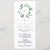 Verse Greenery Leafy Planten Wedding Menu (Voorkant)