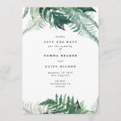 Verse Greenery Modern Waterverf Save the Date (Voorkant)
