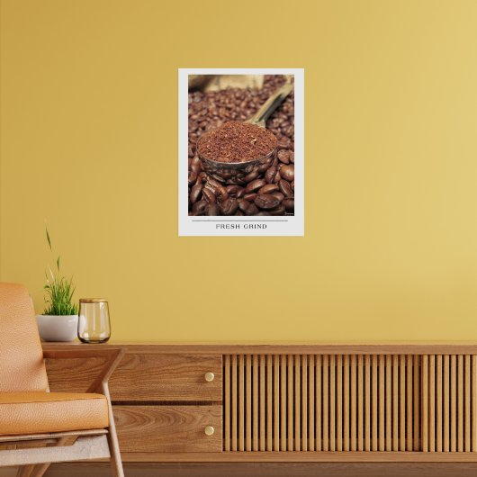 Verse Grind - Verzenden van koffiekunst Poster (Woonkamer 2)