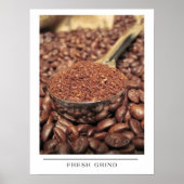 Verse Grind - Verzenden van koffiekunst Poster (Voorkant)