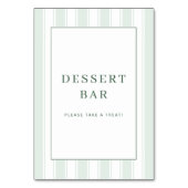 Verse Groen Minimalistisch Dessertbar Bord Kaart (Achterkant)