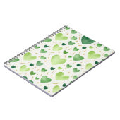 Verse Groen Waterverf Harten Notitieboek (Linkerzijde)