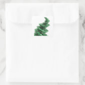 Verse groene abstracte ambachtelijke sticker (Tas)