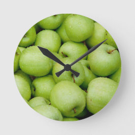 verse groene appel ronde klok
