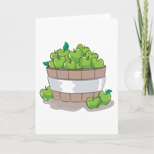 Verse Groene Appeloogst Vat Granny Smith Kaart (Voorkant)