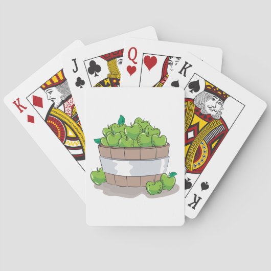 Verse Groene Appeloogst Vat Granny Smith Pokerkaarten (Achterkant)