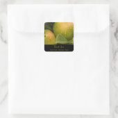 Verse groene appels met een misty grens Dank u Vierkante Sticker (Tas)