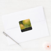 Verse groene appels met een misty grens Dank u Vierkante Sticker (Envelop)