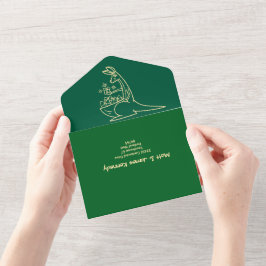 Verse groene Australische dieren tweelingverjaarda All In One Uitnodiging