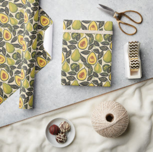 Verse Groene Avocado Peer Illustratie Cadeaupapier