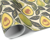 Verse Groene Avocado Peer Illustratie Cadeaupapier (Rol Hoek)
