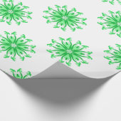 Verse groene bloem naadloos patroon cadeaupapier (Hoek)