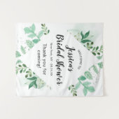 Verse groene botanische mint bruiloft Welcome Wandkleed (Voorkant (horizontaal))