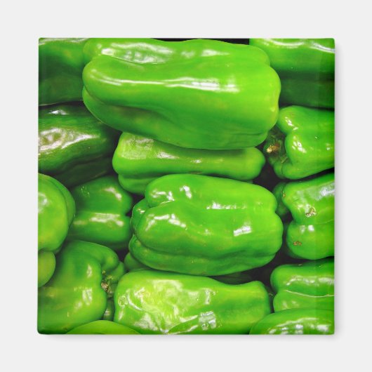 Verse groene capsicum magneet (Voorkant)