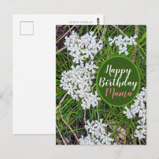 Verse groene en witte bloemen Gelukkige verjaardag Briefkaart