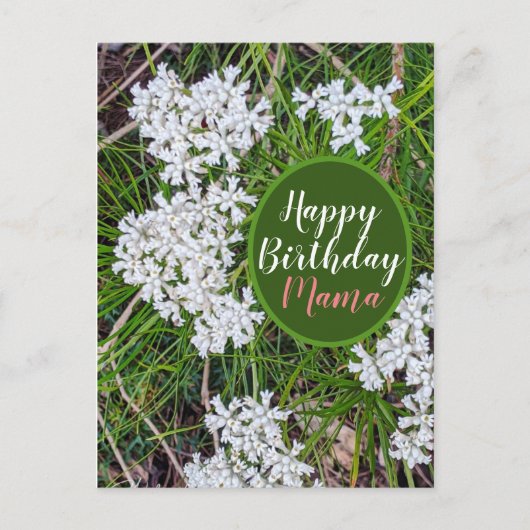 Verse groene en witte bloemen Gelukkige verjaardag Briefkaart (Voorkant)