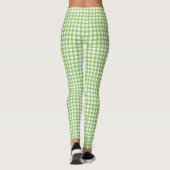 Verse groene en witte Gingham Checkpattern Leggings (Achterkant)