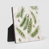 Verse Groene Erwten Aquarel Fotoplaat (Voorkant)