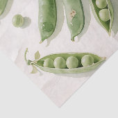 Verse Groene Erwten Aquarel Tissuepapier (Detail)