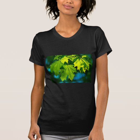 Verse groene esdoorbladeren t-shirt (Voorkant)