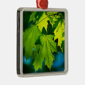 Verse groene esdoornbladeren metalen ornament (Rechts)
