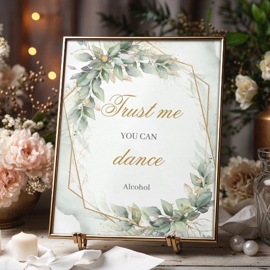 Verse groene eucalyptus goud Vertrouw me dat je ku Poster