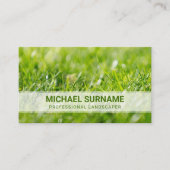 Verse groene gazon maaien service tuinarchitect fo visitekaartje (Voorkant)