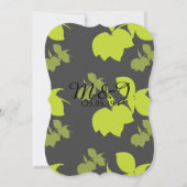 Verse groene gele Lemon Silo Pattern Gray Weddensc Kaart (Achterkant)
