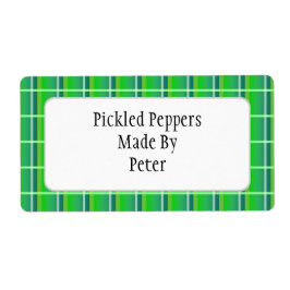 Verse groene geplakte aangepaste bliksetiketten etiket