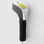 Verse groene geschilde peer golfheadcover (Schuin)