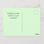 Verse groene hond en aanmoediging krijgen goed briefkaart (Achterkant)