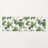 Verse Groene Ivy en Vines op Witte Achtergrond Yogamat (Voorkant (horizontaal))