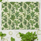 Verse Groene Kruiden Theedoek (Gevouwen)