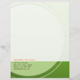 Verse groene metallische geometrische elementen vo custom briefhoofd