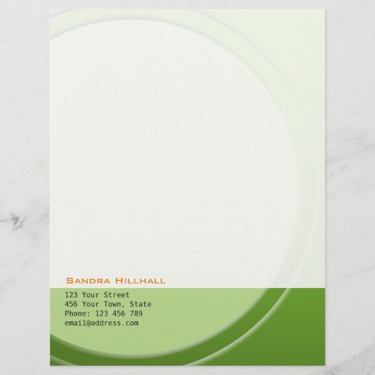 Verse groene metallische geometrische elementen vo custom briefhoofd (Voorkant)