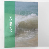 Verse groene moderne transparantie drieluik kaart (Binnenzijde eerst)