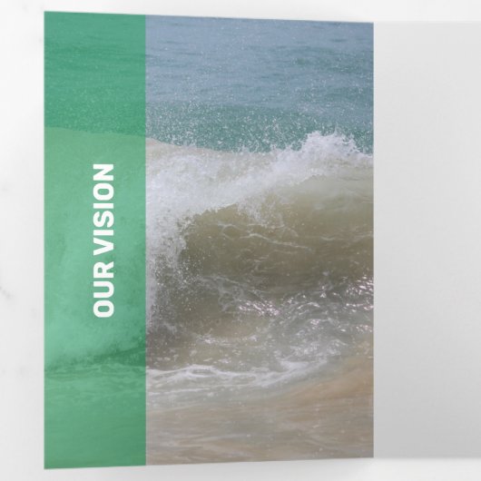 Verse groene moderne transparantie drieluik kaart (Binnenzijde eerst)