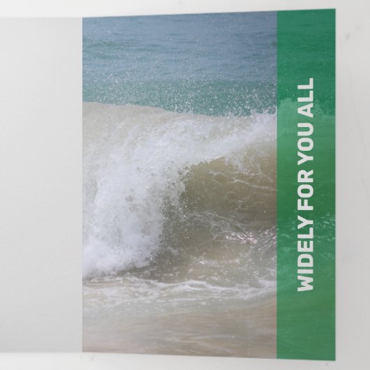 Verse groene moderne transparantie drieluik kaart (Binnenzijde laatst)