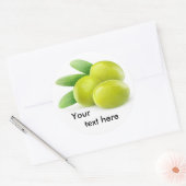 Verse groene olijven ronde sticker (Envelop)