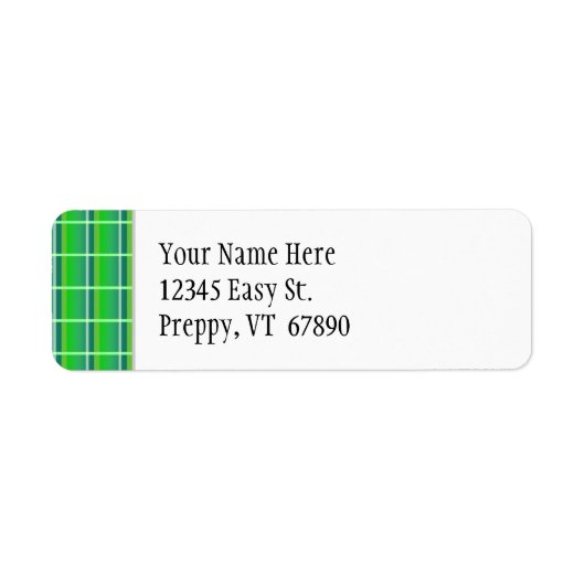 Verse groene ruit aangepaste retouradreslabels etiket (Voorkant)