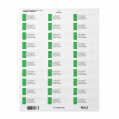 Verse groene ruit aangepaste retouradreslabels etiket (Full Sheet)