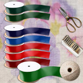 Verse groene sinusboom, vaste minimalistisch satijnen lint