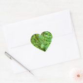 Verse groene spinazie salade patroon hart sticker (Envelop)
