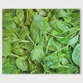 Verse groene spinaziesalade cadeaupapier (Vlak)