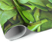 Verse groene spinaziesalade cadeaupapier (Rol Hoek)