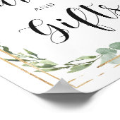 Verse groene Succulent Flowers Kaarten en Gifts Si Poster (Hoek)