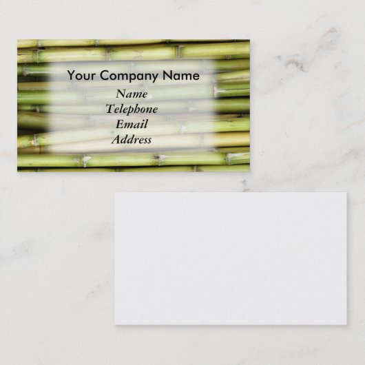 Verse groene suikerriet - Juice Theme Visitekaartje (Voorkant / Achterkant)