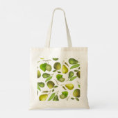 Verse groene vruchten tote bag (Achterkant)